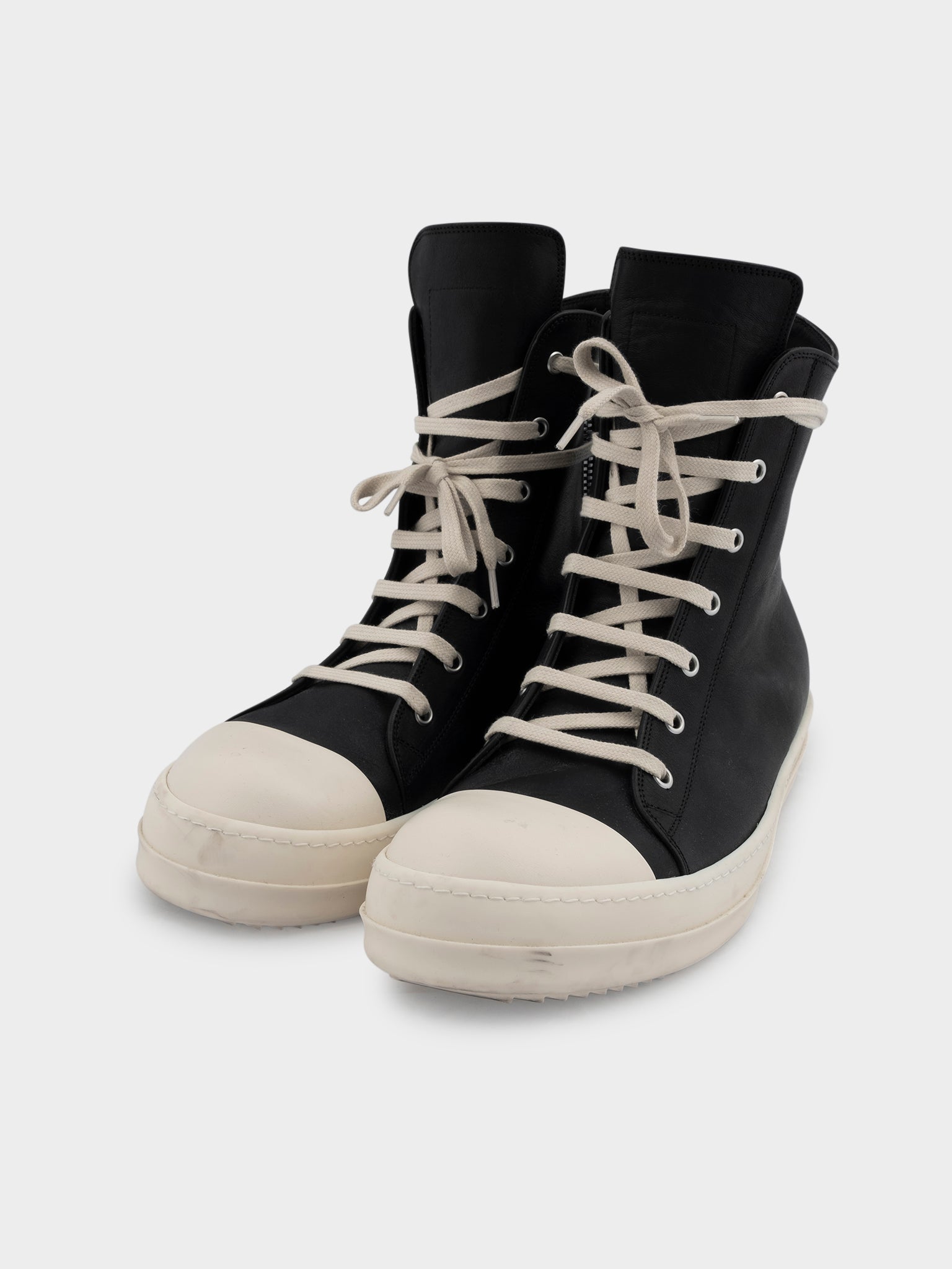 Buy Rick Owens Mainline Leather Ramones Online at Groupie