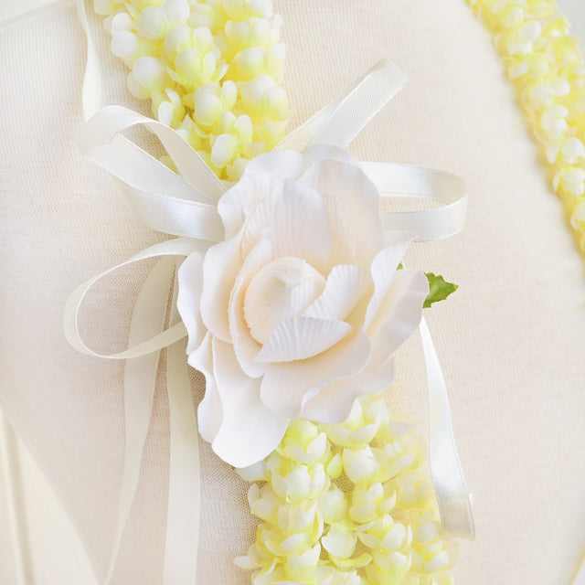 ハワイアン フラ用品 フラワーレイ(ロング)【ピカケ5ライン