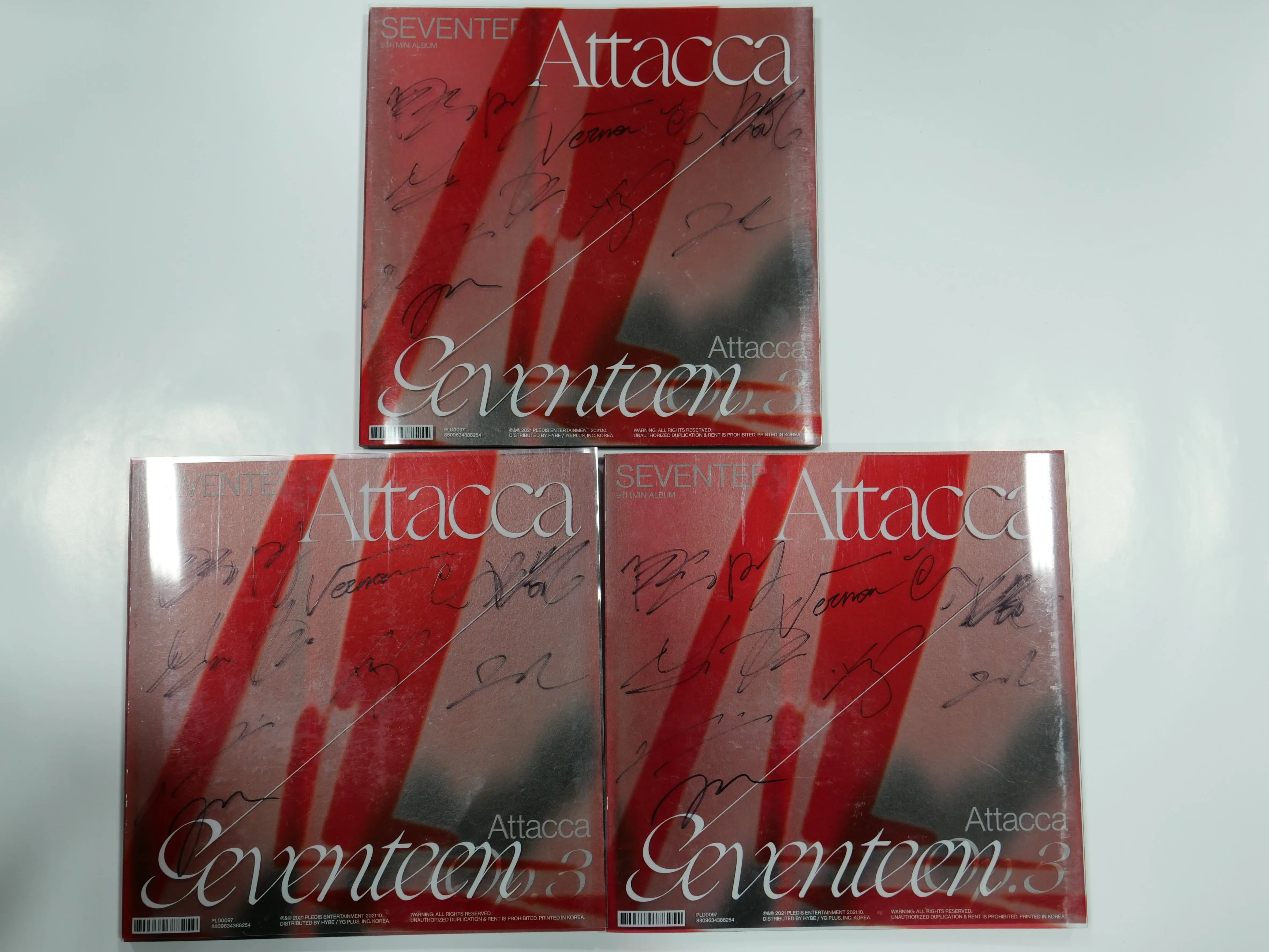 Seventeen 'Attacca' 9th Mini - Hand Autographed(Signed) Promo