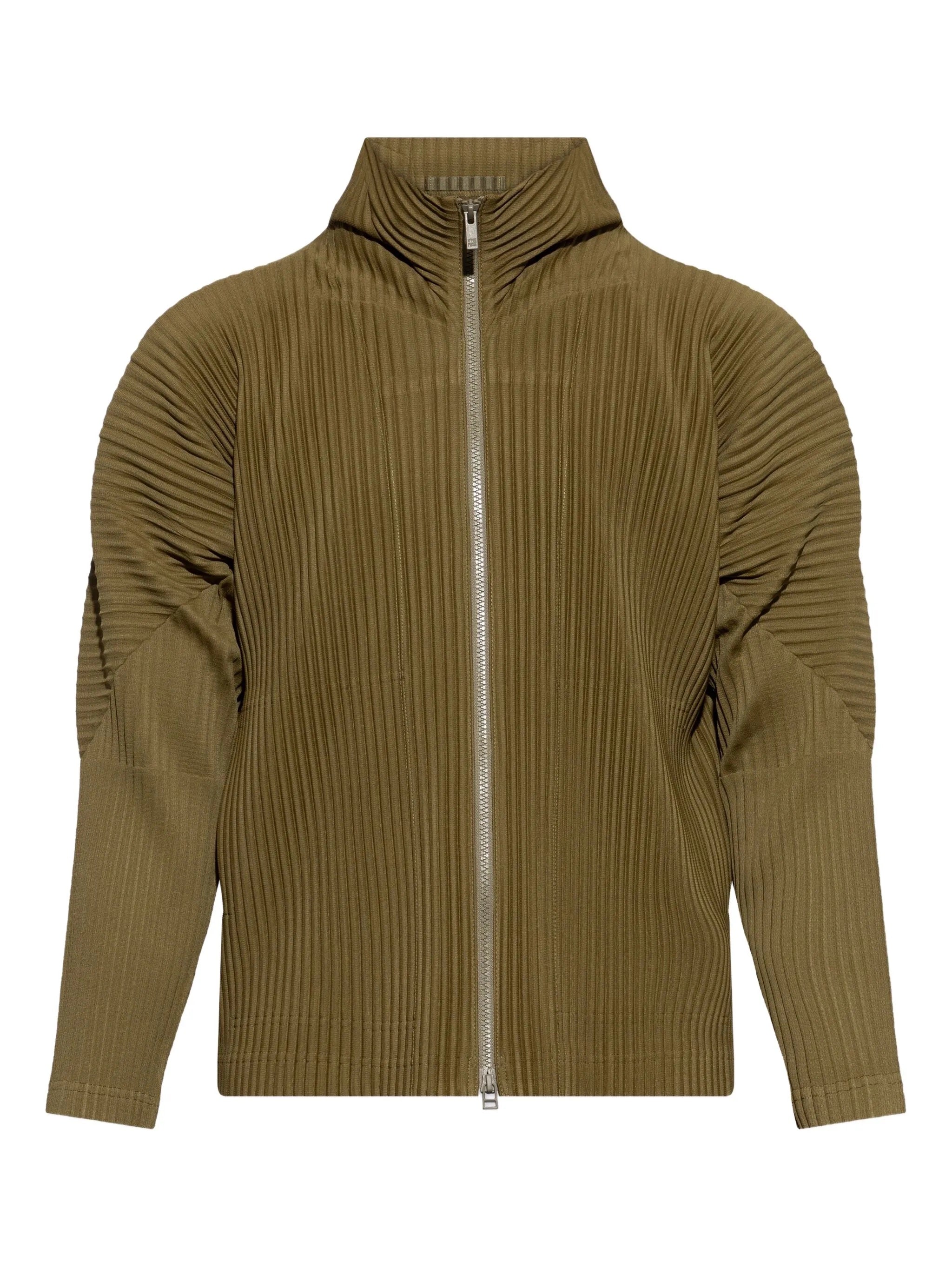 Homme Plissé Issey Miyake │ Zip Up Jacket in Olive Khaki – Henrik