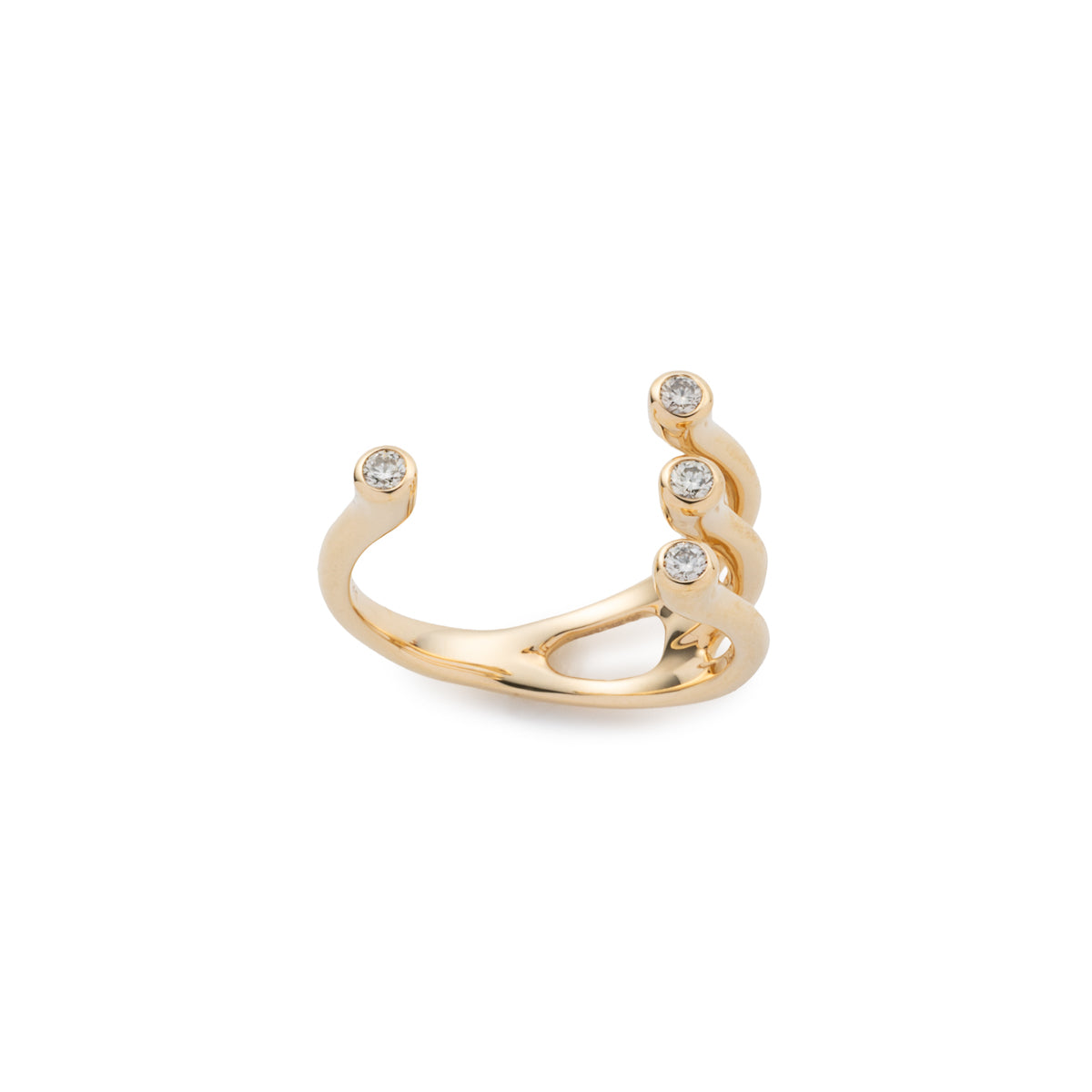 DROSERA Diamond Cuff Ring