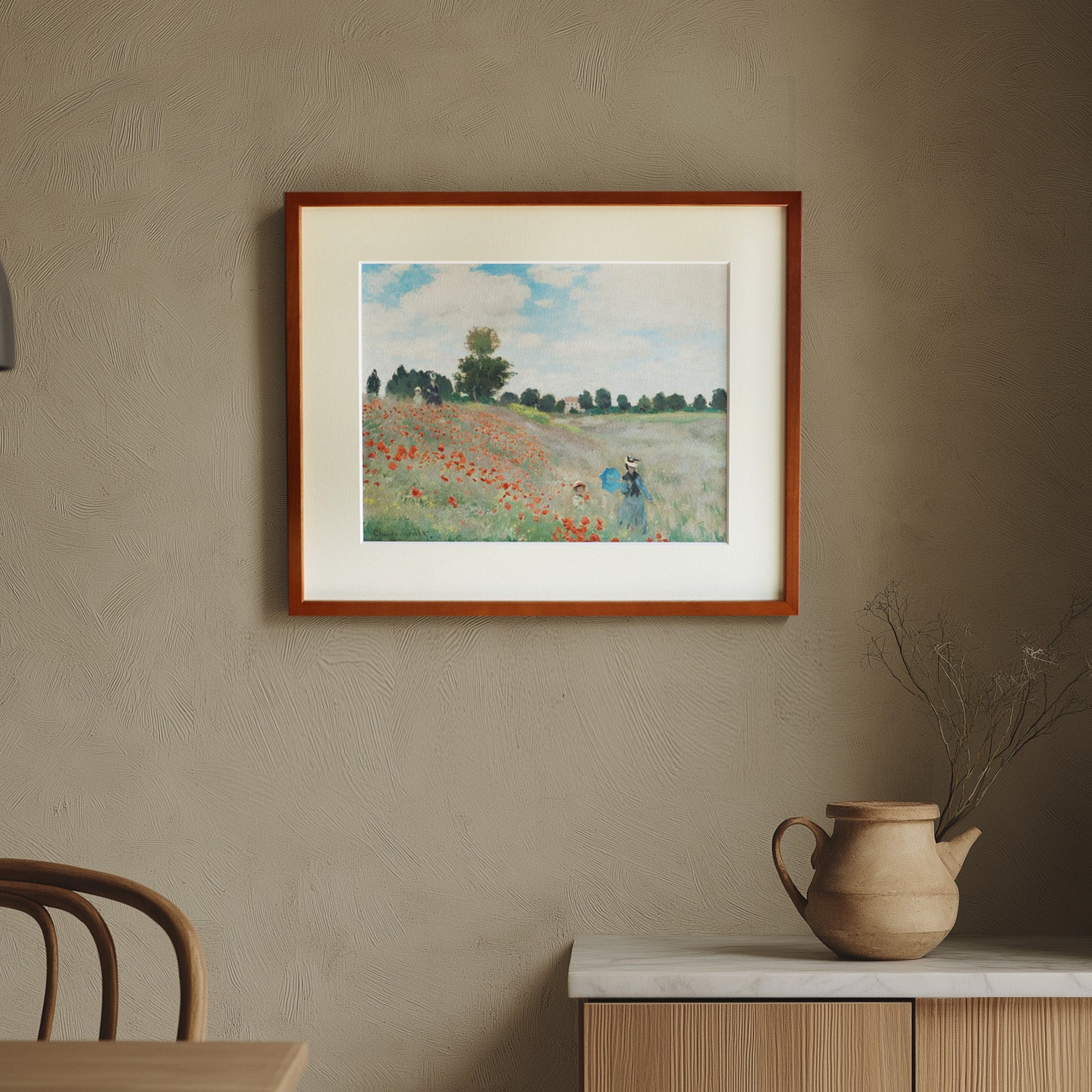 クロード・モネ 「アルジャントゥイユのひなげし」アートポスター