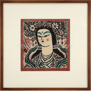 笹島喜平 『弁財天』 多色刷木版画 - 北海道画廊