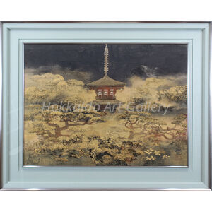 平川敏夫 『大和塔韻』 日本画 - 北海道画廊