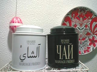 マリアージュフレールのアラビア缶と青い花びらの紅茶: 今日も星日和