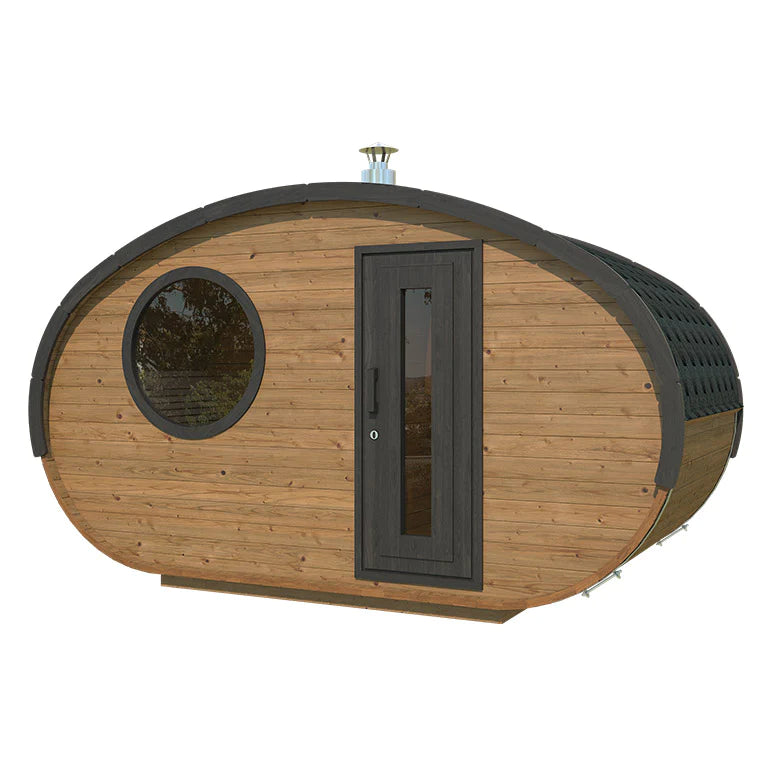 屋外サウナ | 4-6人用 | ホビットミニ195×400 | 前室付き | 自宅サウナ