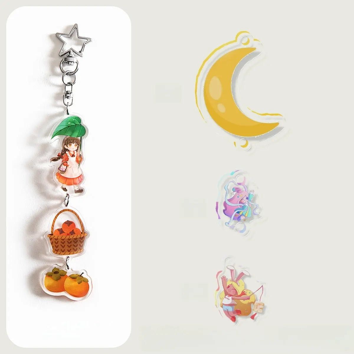 つながる3連アクリルキーホルダー1個から注文ok – idworld