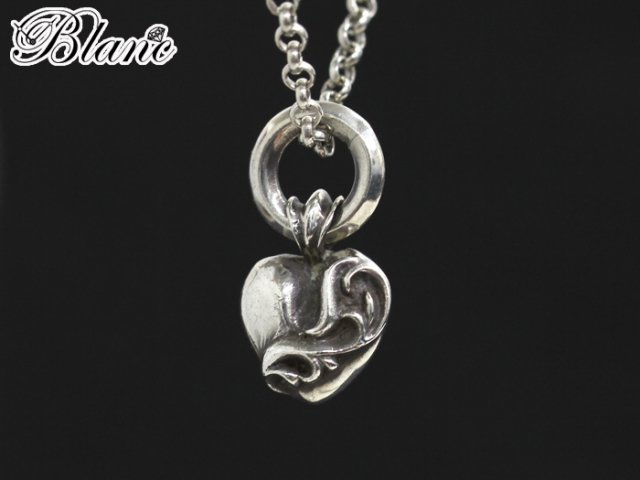 中古品】◇ クロムハーツ ◇ ハートチャーム ＆ ロールチェーン 18