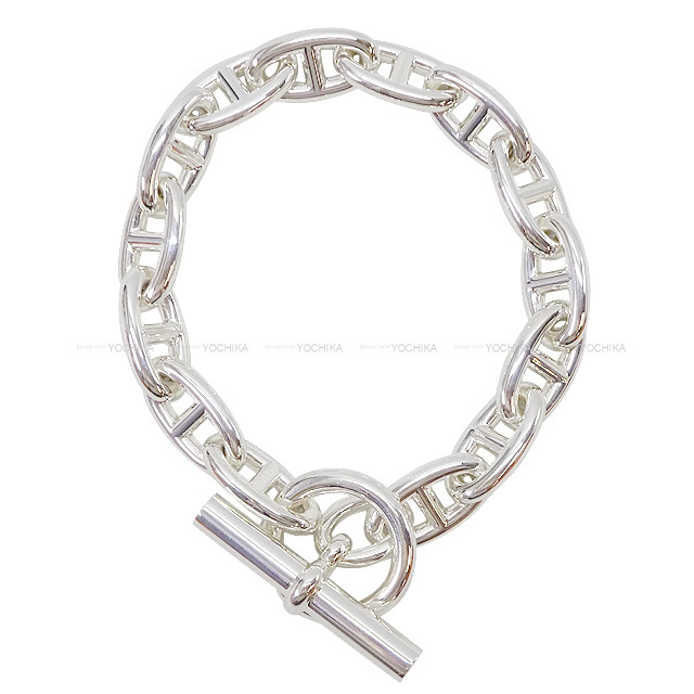 HERMES エルメス ブレスレット シェーヌダンクル GM 14コマ シルバー