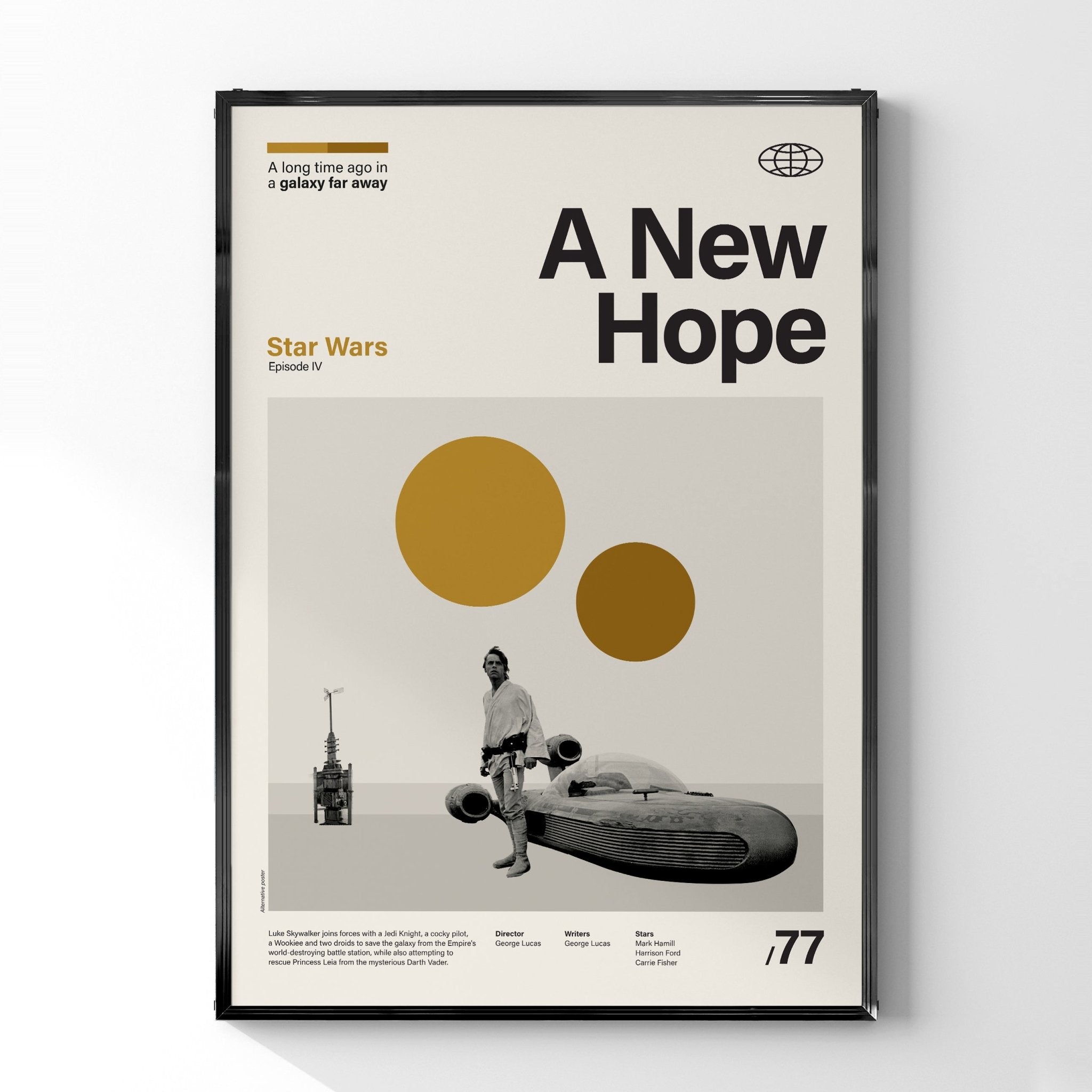 スター・ウォーズ エピソード4／新たなる希望」ミニマリストアート