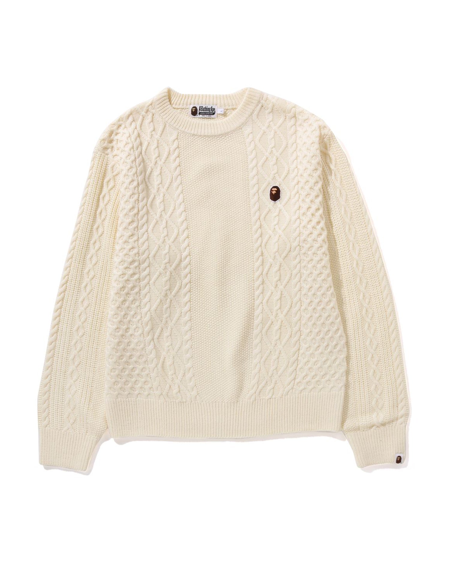 A BATHING APE® Ape Head One Point Knit Sweater | Bape official