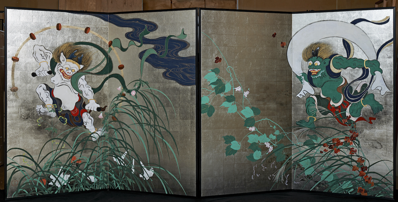 名画に隠されたミステリー！尾形光琳の描いた風神雷神、屏風の裏でも