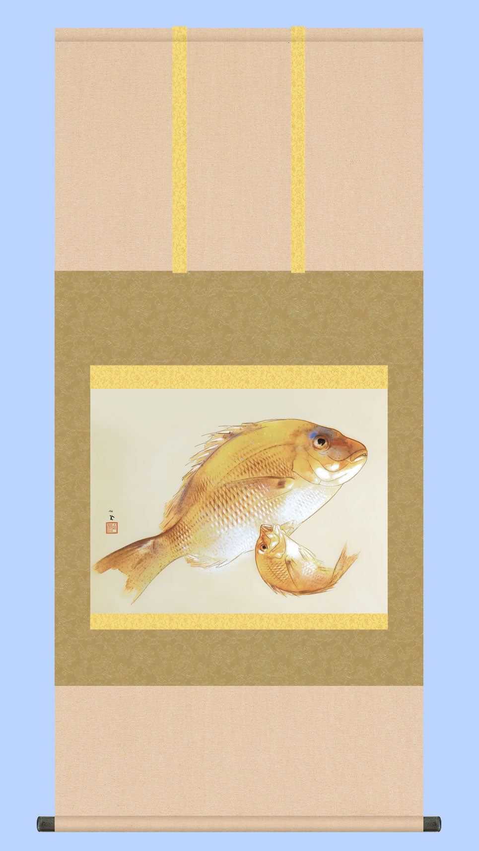 名画複製画掛け軸 海幸 竹内栖鳳 – 寿鳳人形の東芸