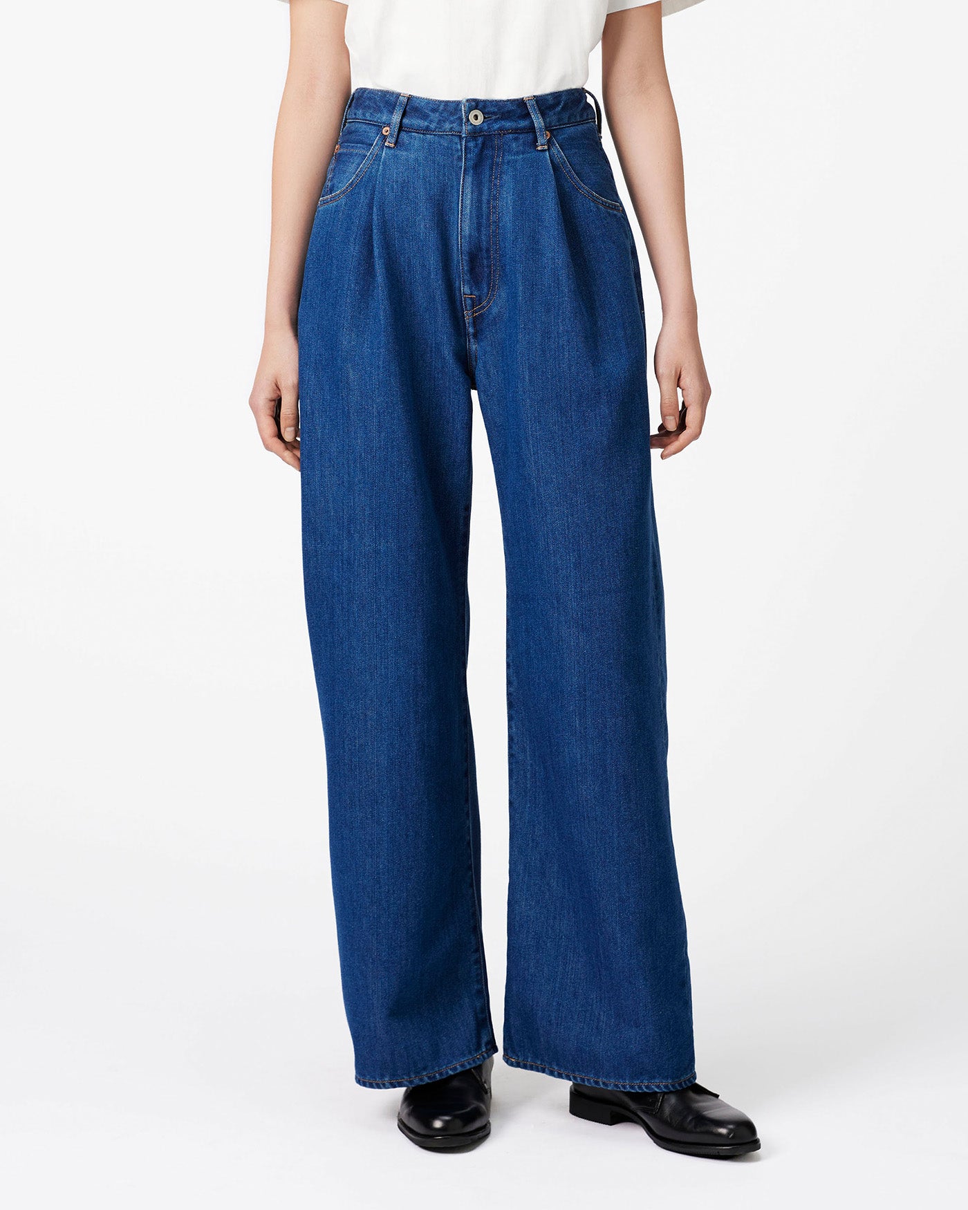 WOMEN｜Light Wide Jeans 9oz Medium Indigo | Japan Blue Jeans