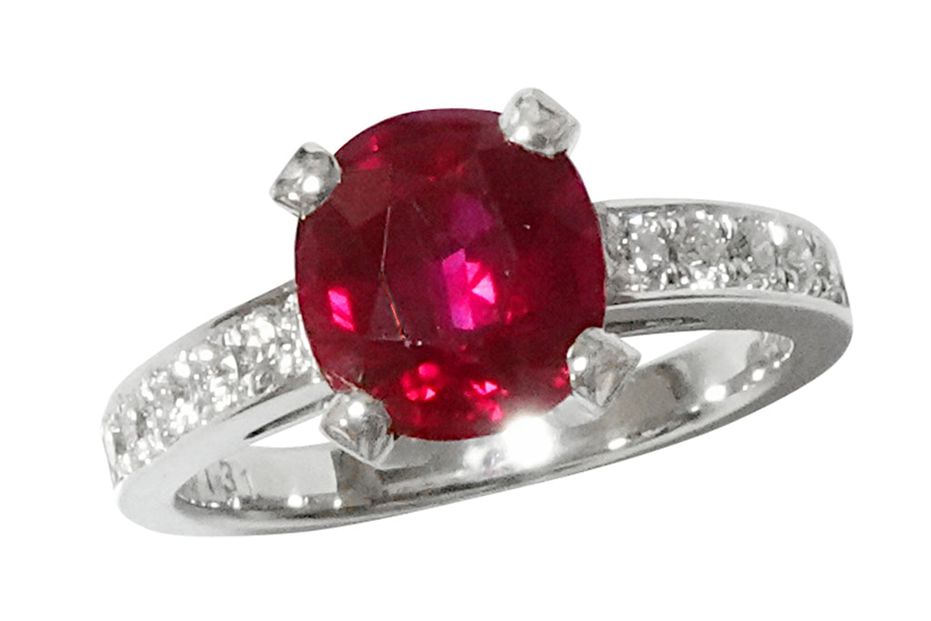 Ruby Pt900ルビー ダイヤリング (NO.303687) – JEX宝石ギャラリー
