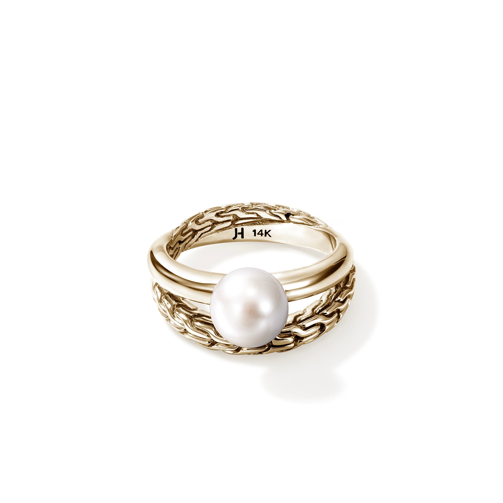 JH Essential Pearl Ring, Gold, Pearl|RGG987771 – John Hardy