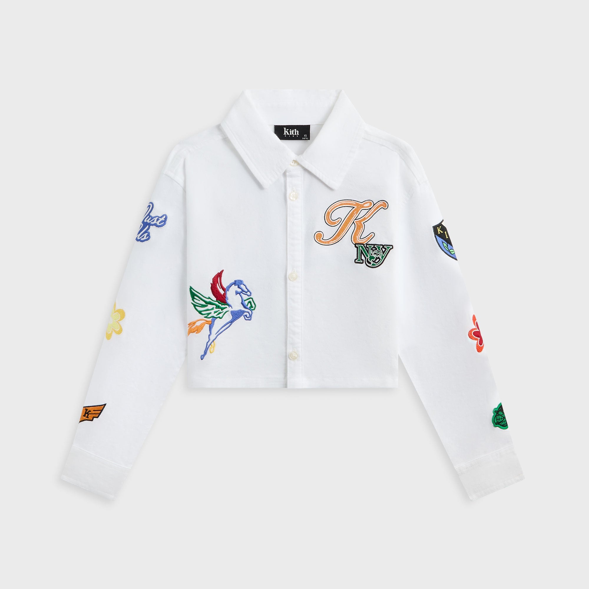 Kith Kids NY to the World Cropped Apollo Shirt - Silk – Kith Japan