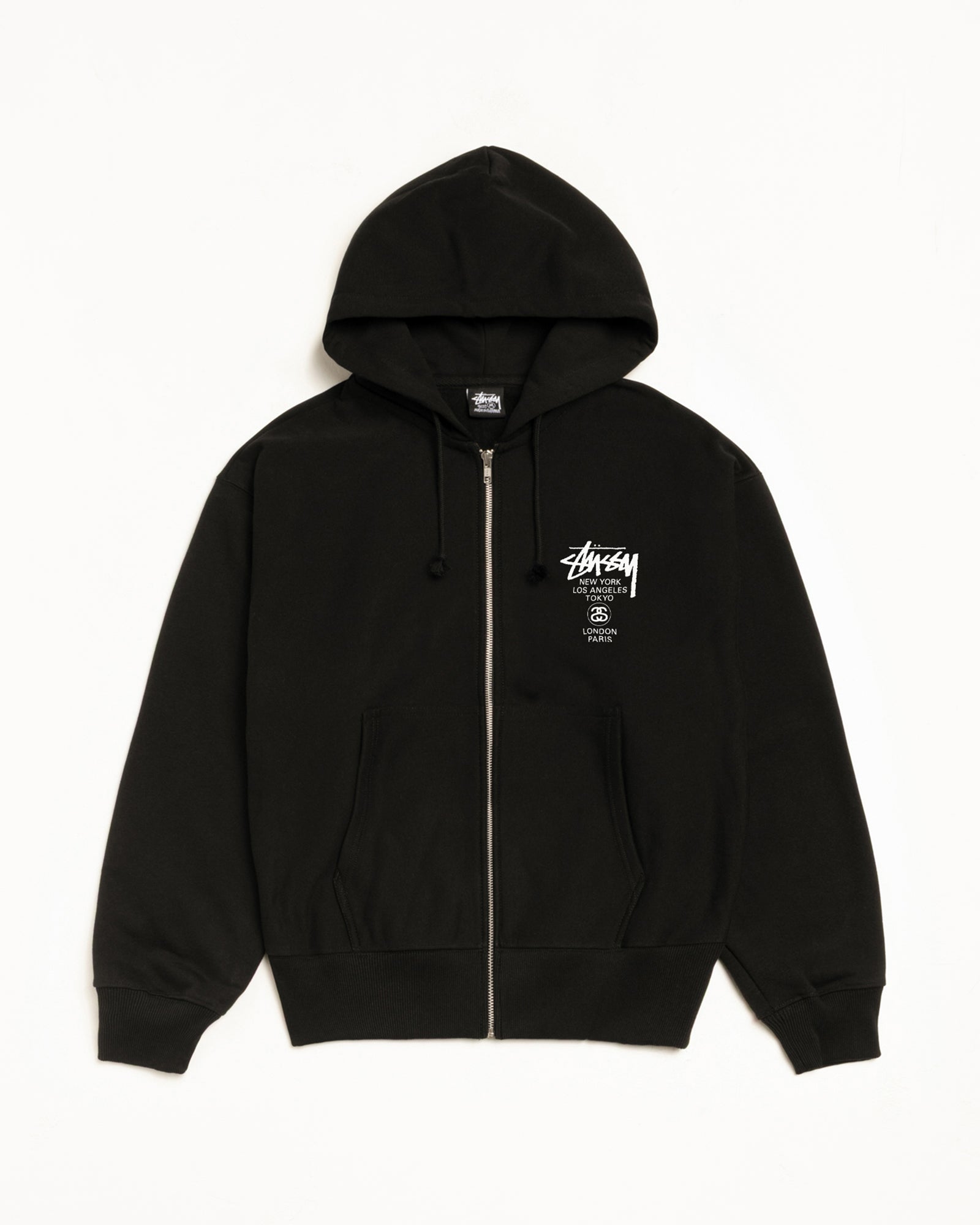 World Tour Zip Hoodie – Black | Sweats | Stüssy Japan