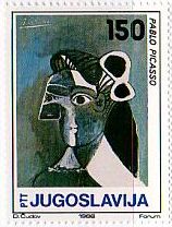 最も多作な美術家 キュビスト パブロ・ピカソ（Pablo Picasso）の絵画切手