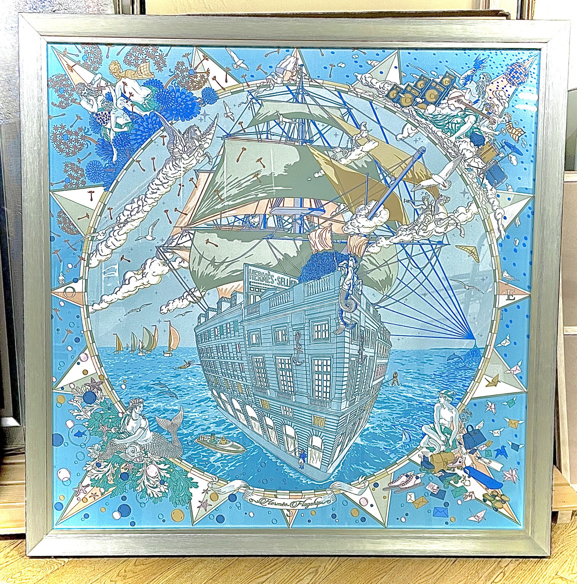 エルメス スカーフの額装 - カジキ美術