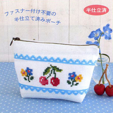キット サクランボのポーチ no.9011 オリムパス 【KY】 クロスステッチ