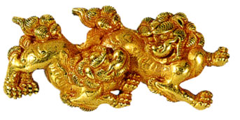 後藤栄乗「二疋獅子」