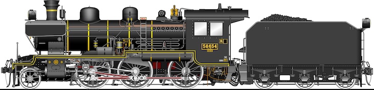 門デフ蒸気機関車