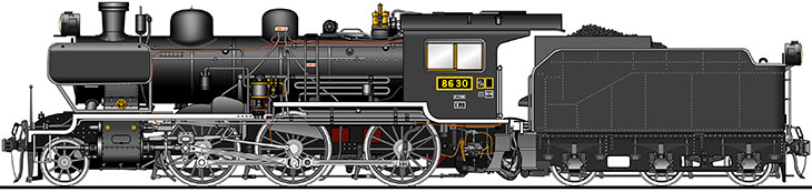 門デフ蒸気機関車