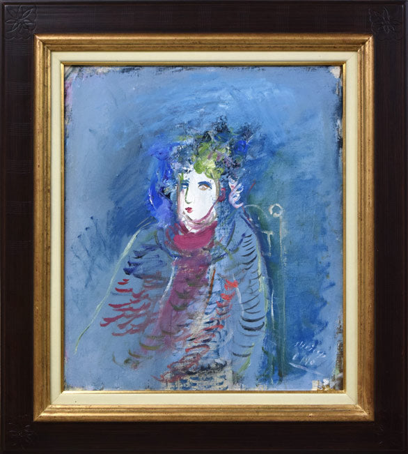 小野州一「婦人像」油絵・F10号 絵画買取・販売の小竹美術