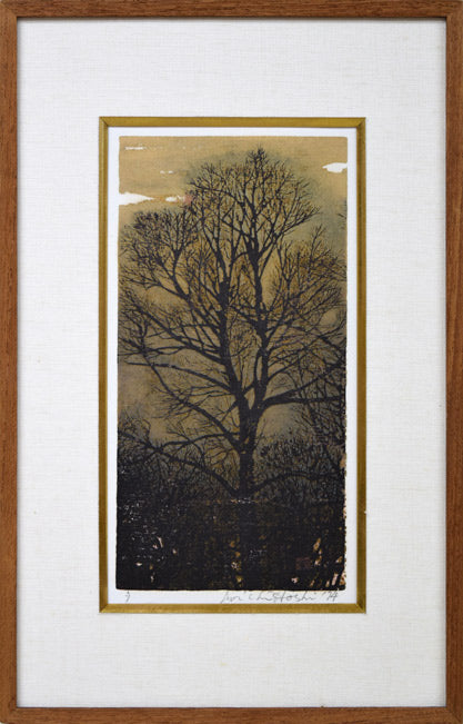 星襄一「夕」木版画 絵画買取・販売の小竹美術