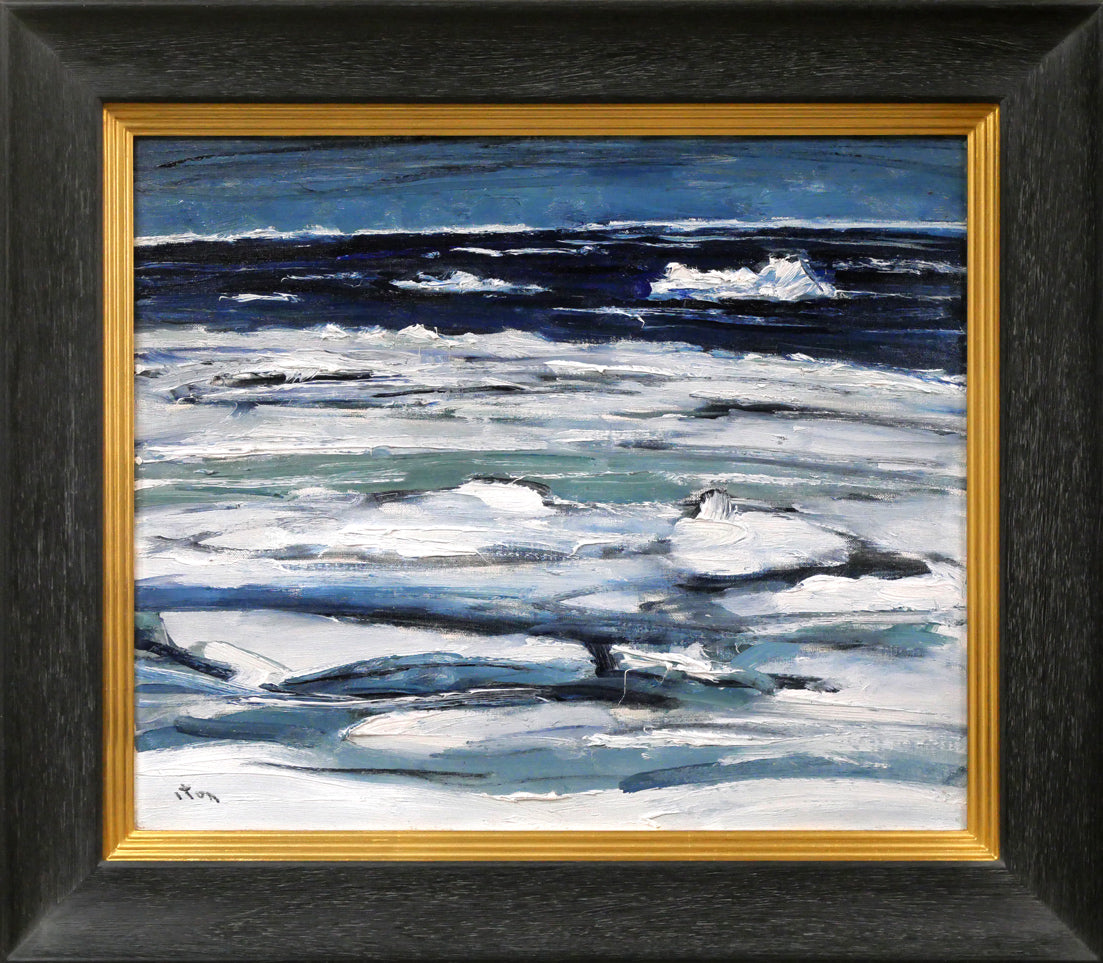 伊藤正「流氷」油絵・F8号 絵画買取・販売の小竹美術