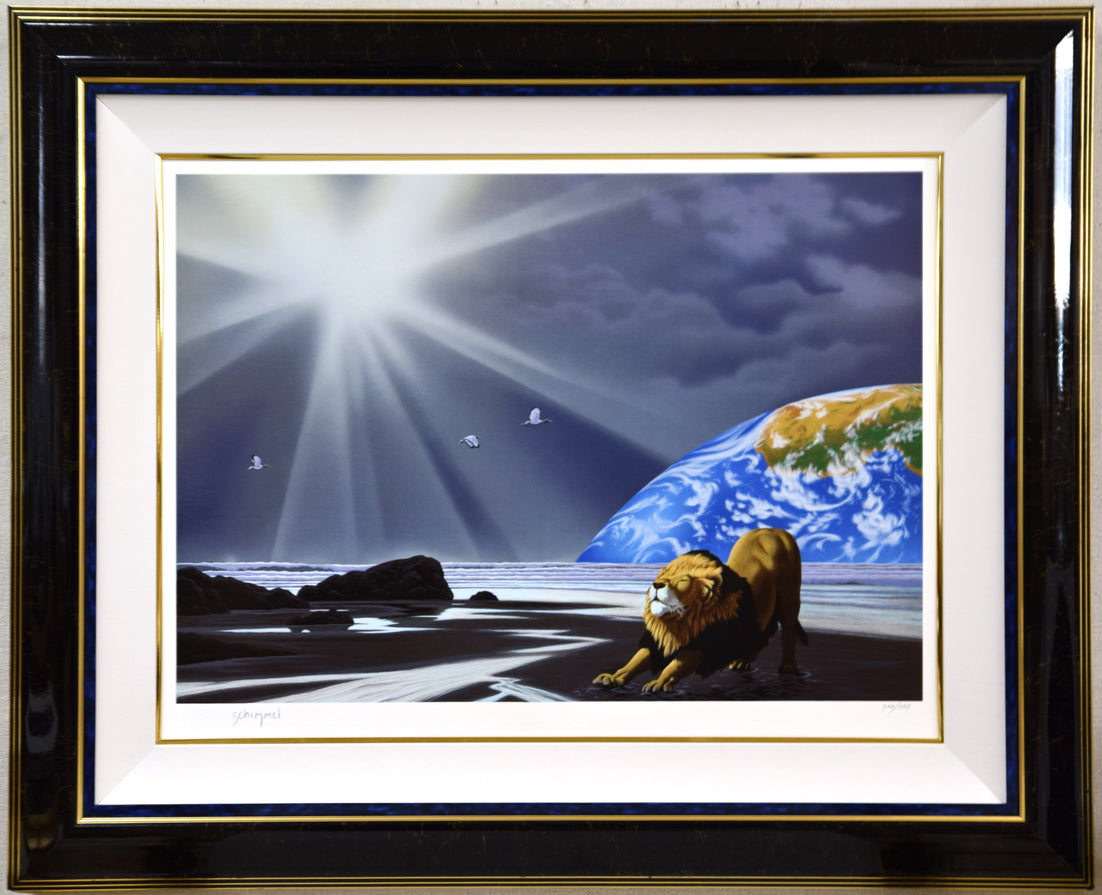 シム シメール（Schim SCHIMMEL）「目覚め」ミクストメディア版画 絵画