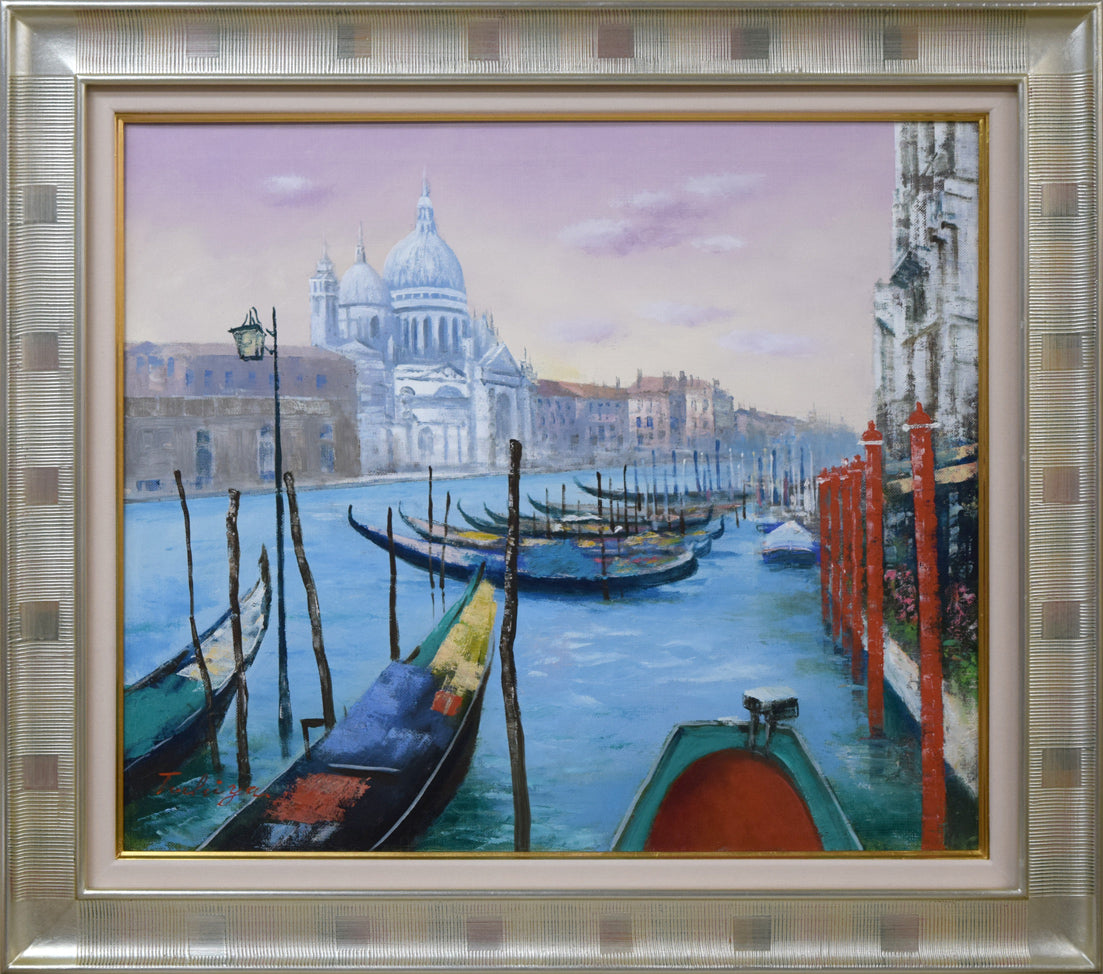 土屋茂「ベネツィア（イタリア）」油絵・F10号 絵画買取・販売の小竹美術