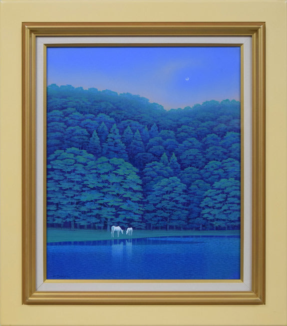 富谷一明「汀」油絵・F8号 絵画買取・販売の小竹美術