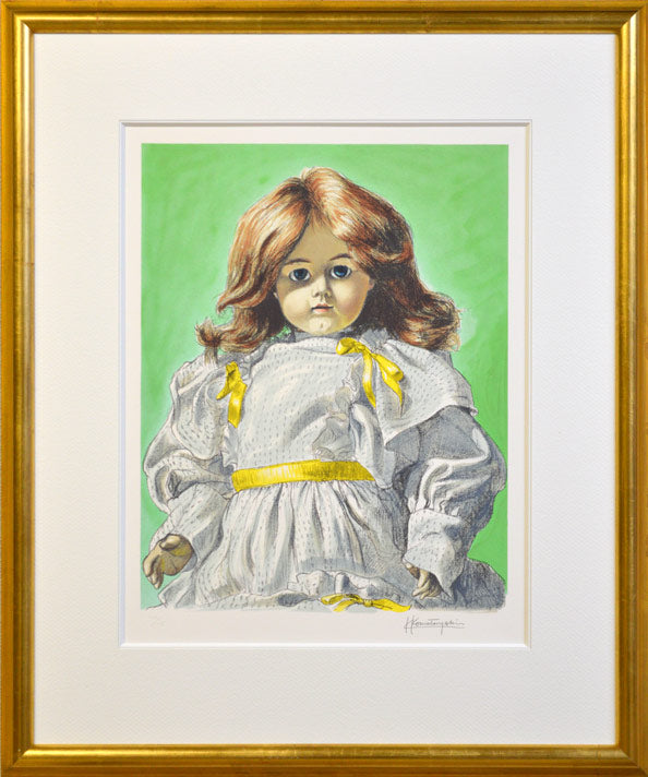 小松崎邦雄「西洋人形」リトグラフ 絵画買取・販売の小竹美術