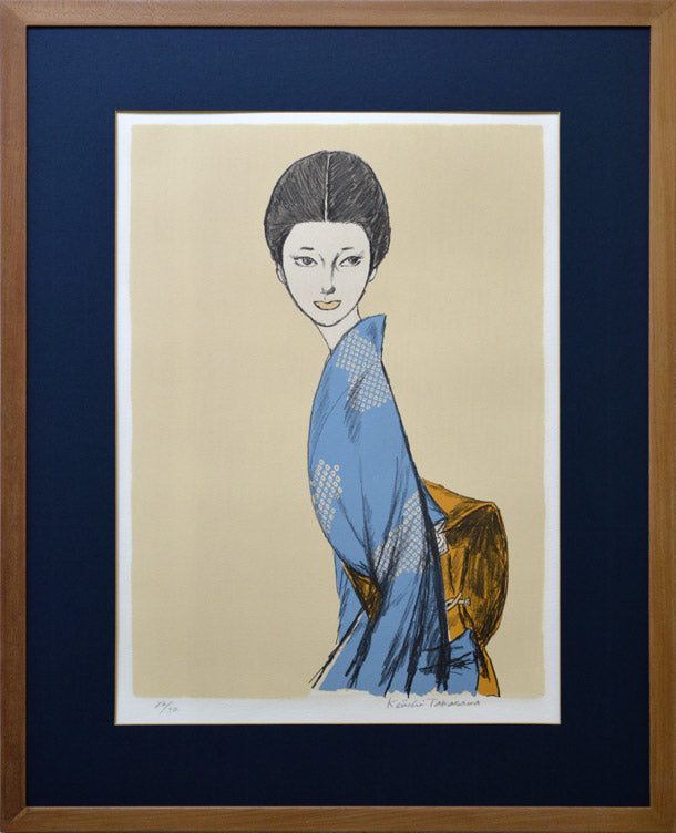 高沢圭一「美人画」リトグラフ 絵画買取・販売の小竹美術