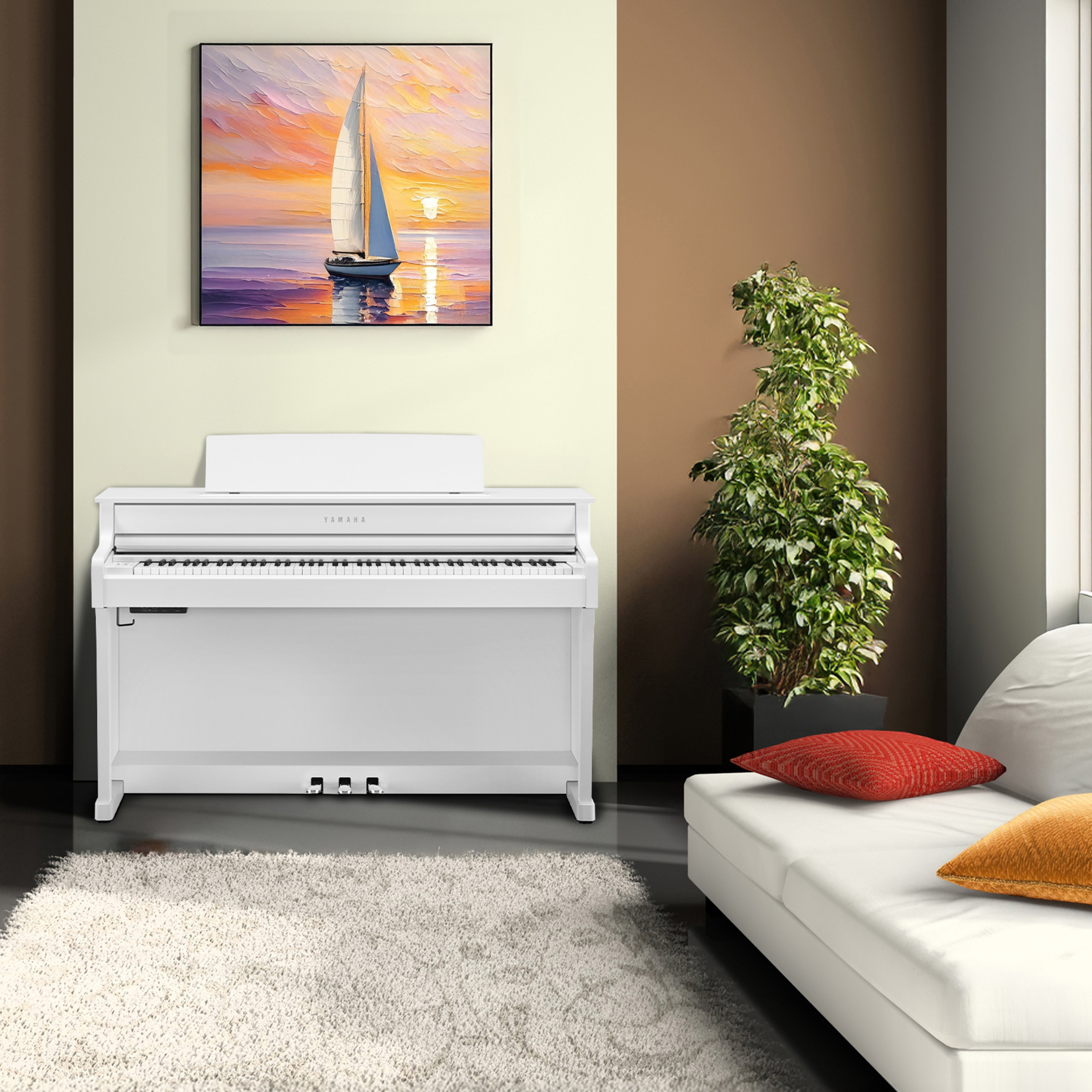 Yamaha Clavinova CLP-845 Digital Piano - Matte White – Kraft Music