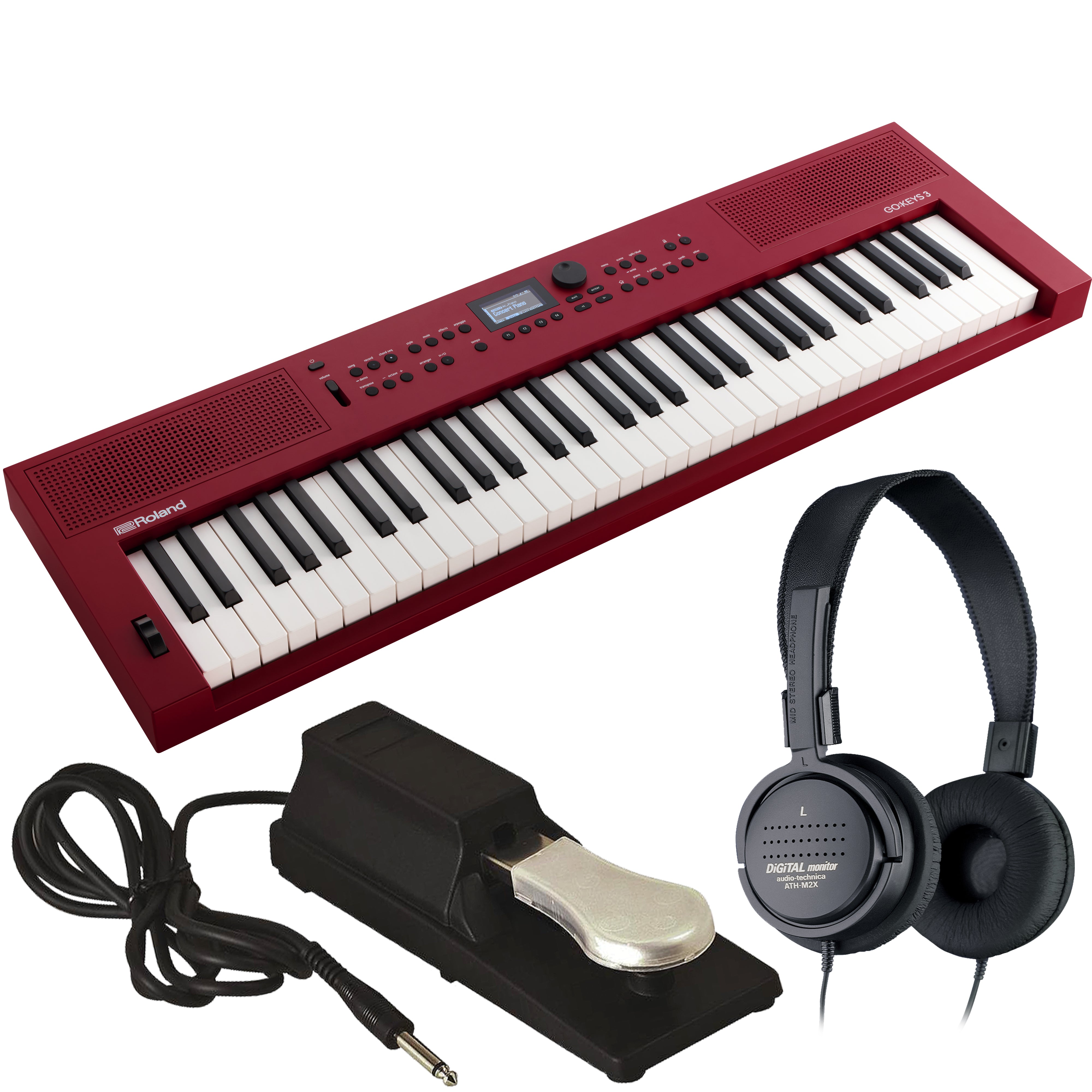 Roland GoKeys 3 Music Creation Keyboard - Red BONUS PAK – Kraft Music