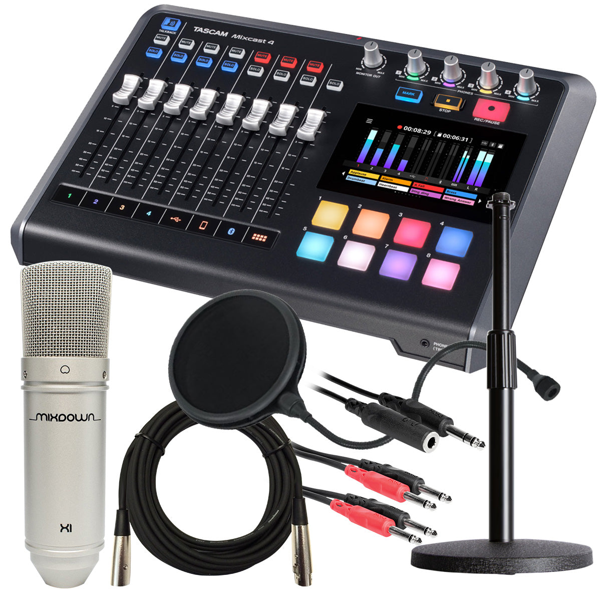 Tascam Mixcast 4 Podcast Station STUDIO KIT – Kraft Music