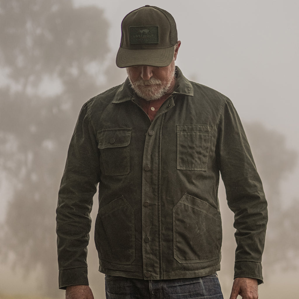 RANGER WAX CANVAS WORK JACKET - FOREST GREEN | Lastwolf Leather