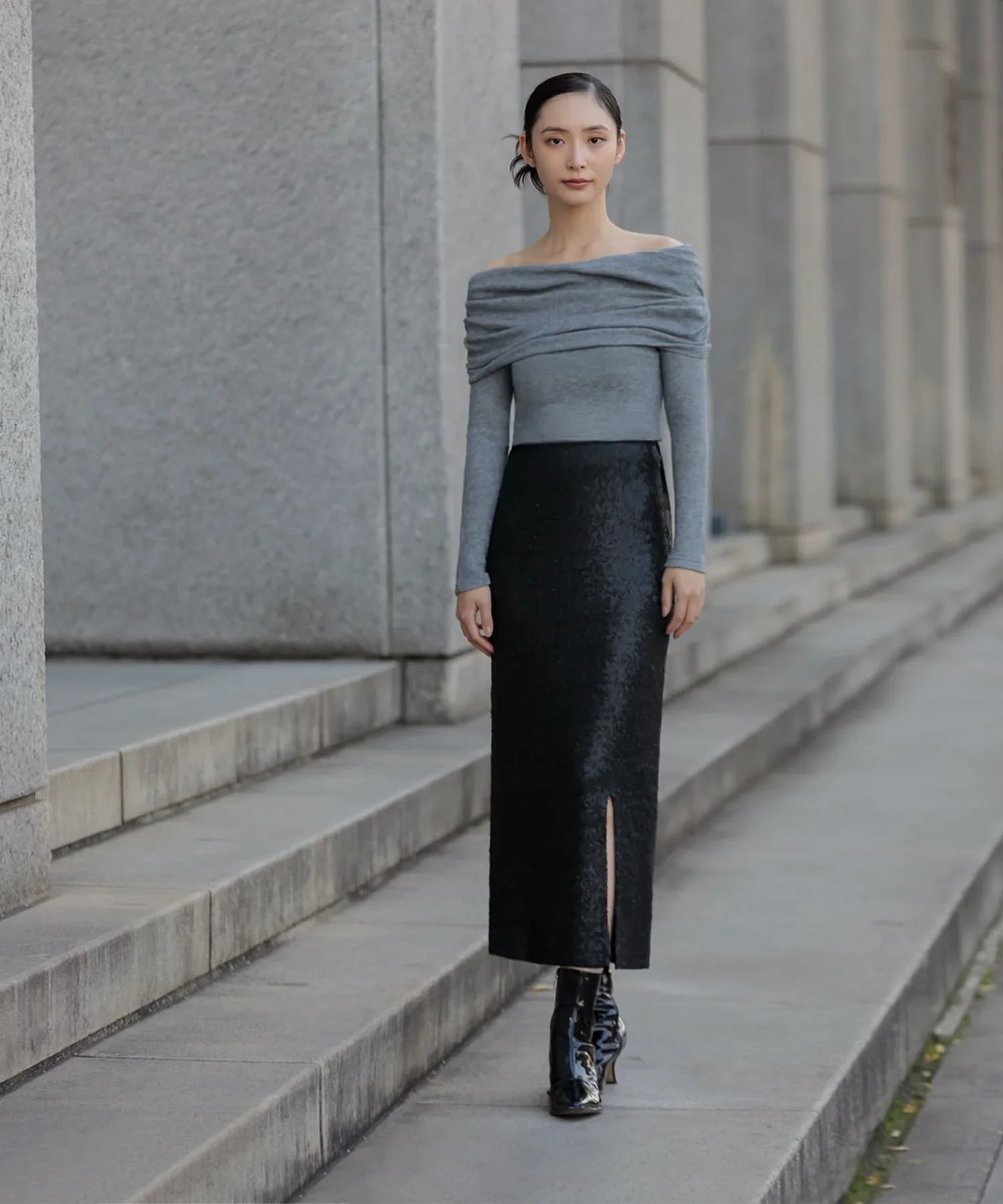 当日発送】オフショルダーニットトップス