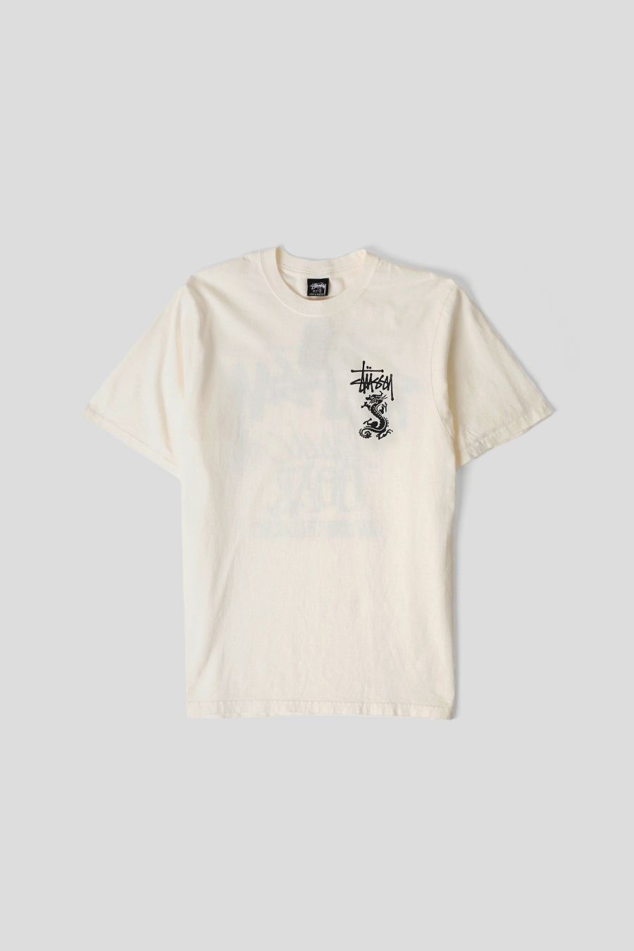 Stussy - NATURAL WHITE DOUBLE DRAGON PIG DYED T-SHIRT – LE LABO STORE