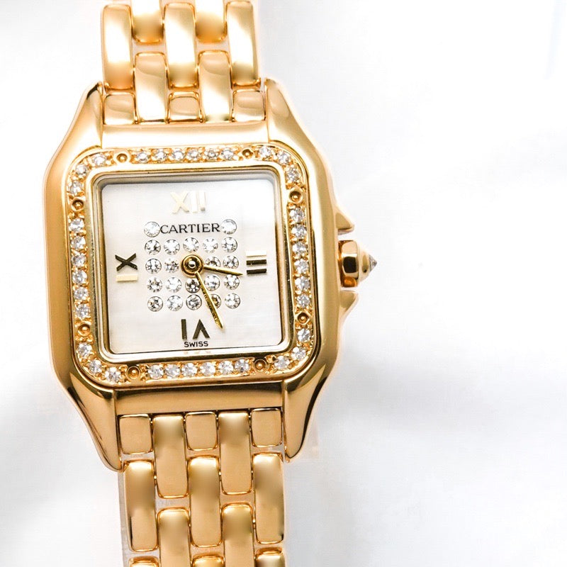 パンテール SM K18YG ホワイトシェル文字盤 純正ダイヤ – LE MIRAIS