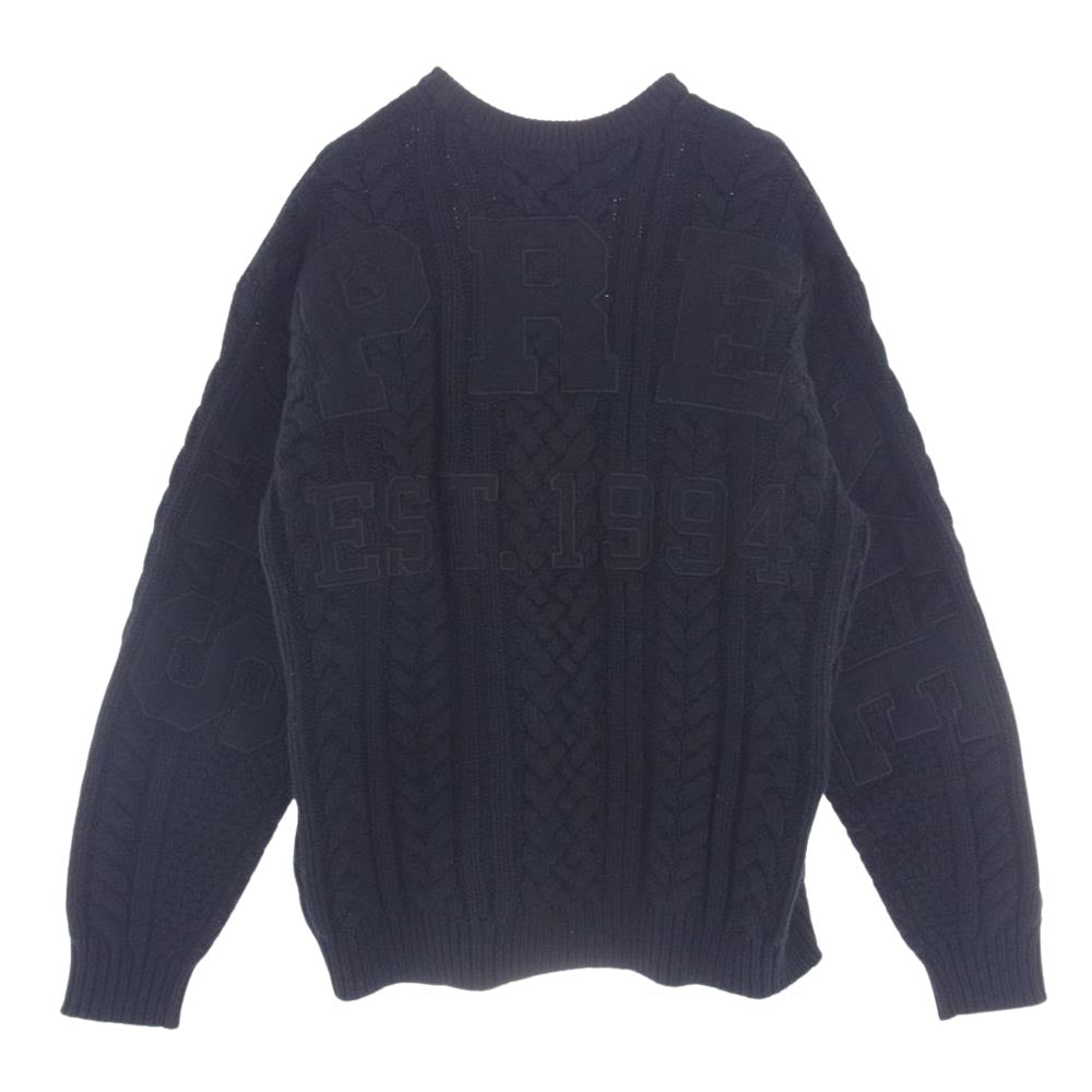 Supreme シュプリーム 23AW Applique Cable Knit Sweater バックロゴ