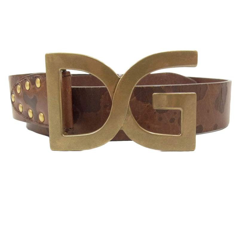 美品 D&G ドルチェアンドガッバーナ レザー ベルト ブラック 黒