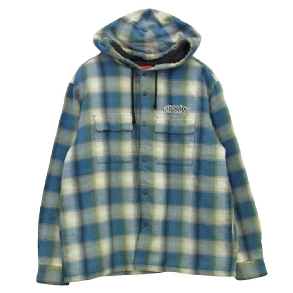 Supreme シュプリーム 19AW Quilted Hooded Plaid Shirt キルテッド