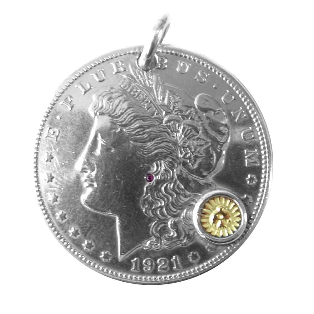 WINGROCK ウィングロック K18 金メタル ルビー モルガンコイン