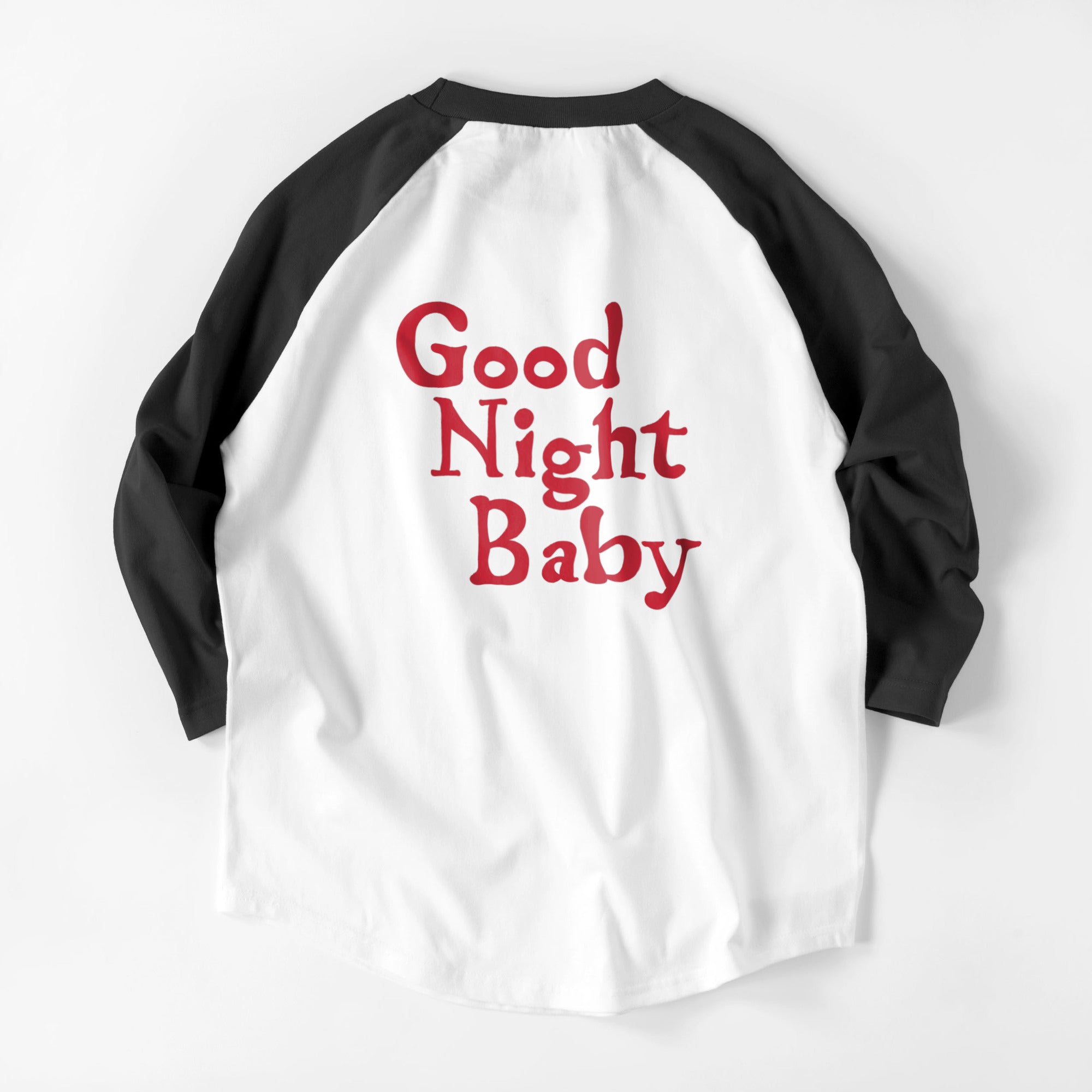 7分袖 ラグラン Tシャツ 3/4スリーブ Good Night Baby【受注生産