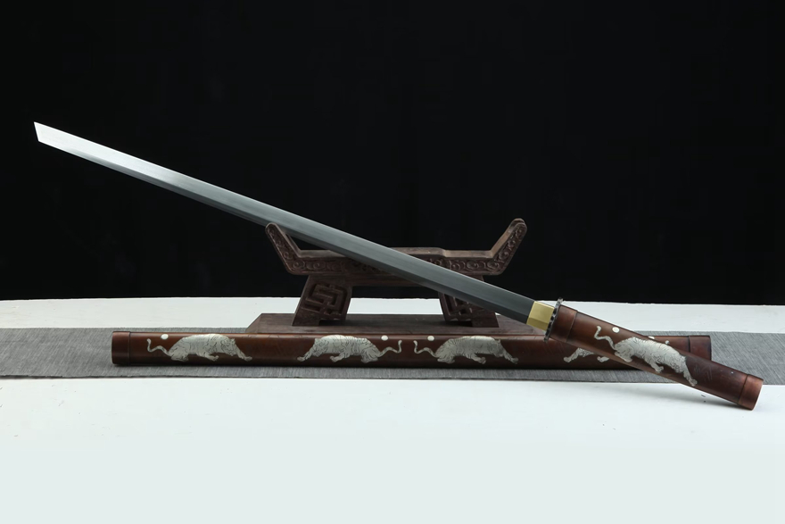 26寸三色铜鞘—“猛虎下山”唐刀。 - 龙泉刀剑网_传统宝剑_手工菜刀_武士