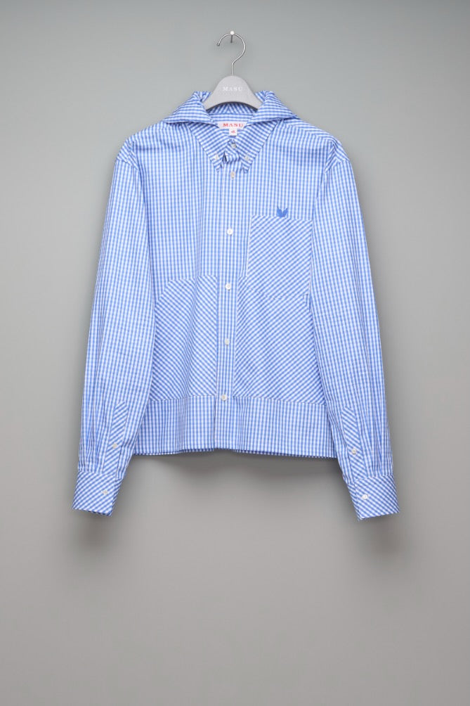 MASU(エムエーエスユー)のHOODED B.D. SHIRT BLUEの通販｜PALETTE art